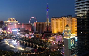 Las Vegas Strip viewed at night