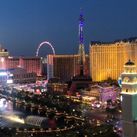 Las Vegas Strip viewed at night