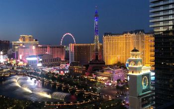 Las Vegas Strip viewed at night