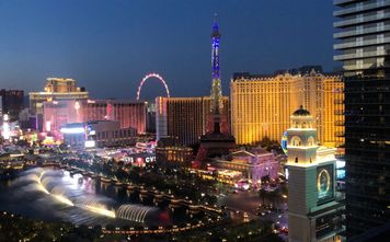 Las Vegas Strip viewed at night