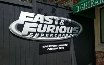 Sign for the new Fast & Furious ride, Universal Orlando Resort