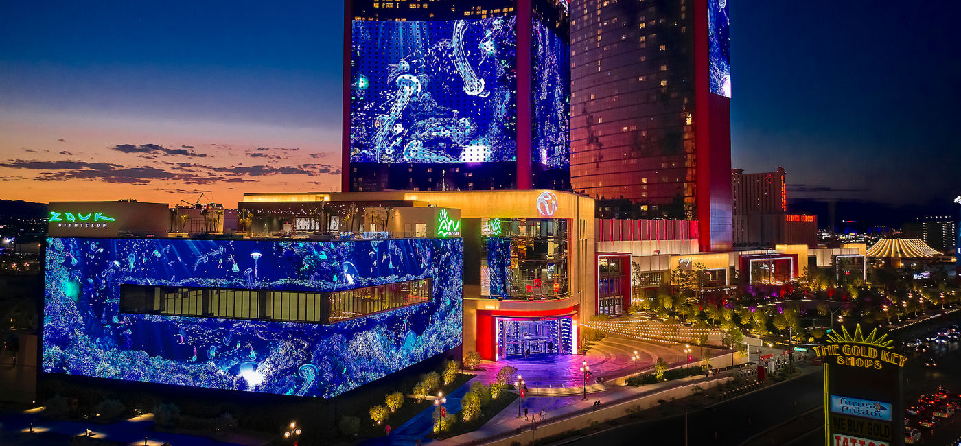 Image: Resorts World Las Vegas' multimedia LED show, GLOW. (photo courtesy of Resorts World Las Vegas)