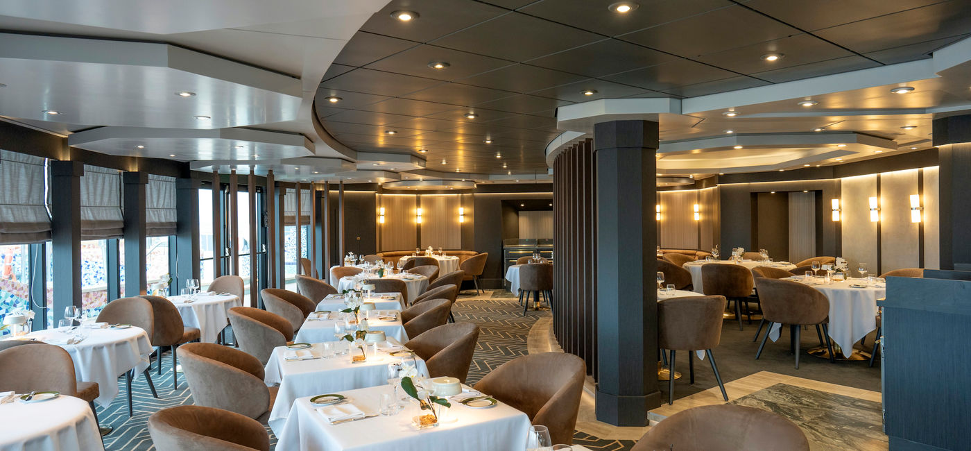 Image: The upgraded MSC Yacht Club Restaurant aboard MSC Splendida (Photo Credit: MSC Cruises)