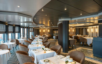 The upgraded MSC Yacht Club Restaurant aboard MSC Splendida