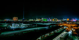 LAS airport at night