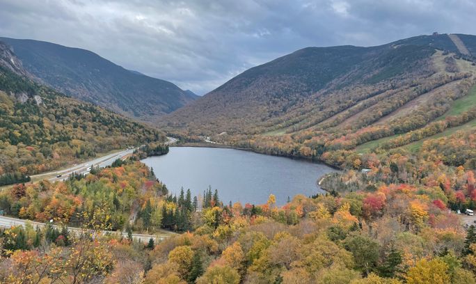 Franconia Notch State Park viewed from Artist's Bluff