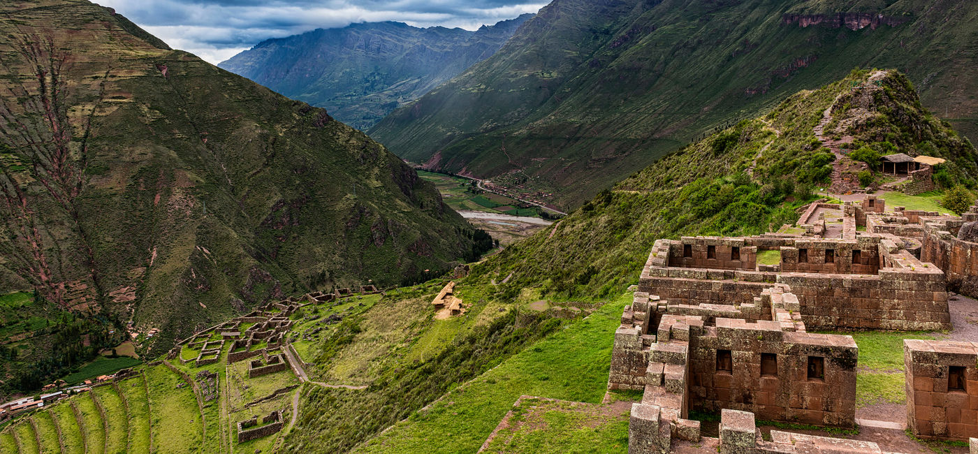 Image: Sacred Valley and ancient Inca terraces in Pisac, Peru. (Photo Credit: Tiago Fernandez / Adobe Stock)