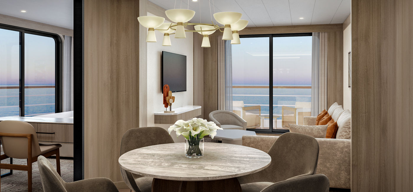 Image: A rendering of a Horizon Owner's suite onboard Windstar Cruises' Star Seeker (Photo Credit: Windstar Cruises)