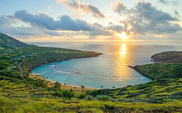Hanauma bay in Honolulu on the island of Oahu, Hawaii.
