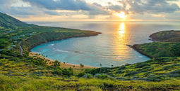 Hanauma bay in Honolulu on the island of Oahu, Hawaii.