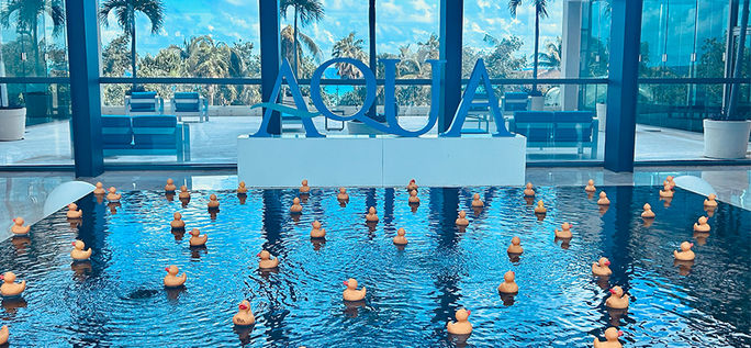 Rubber ducks at Live Aqua Cancun