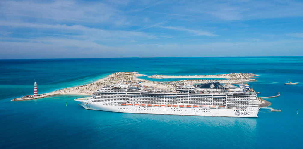 The MSC Divina at Ocean Cay.