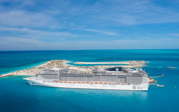 The MSC Divina at Ocean Cay.