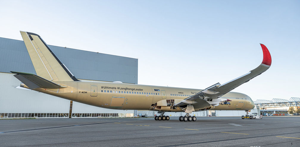 Rollout of the first Airbus A350-1000ULR Qantas plane for Project Sunrise