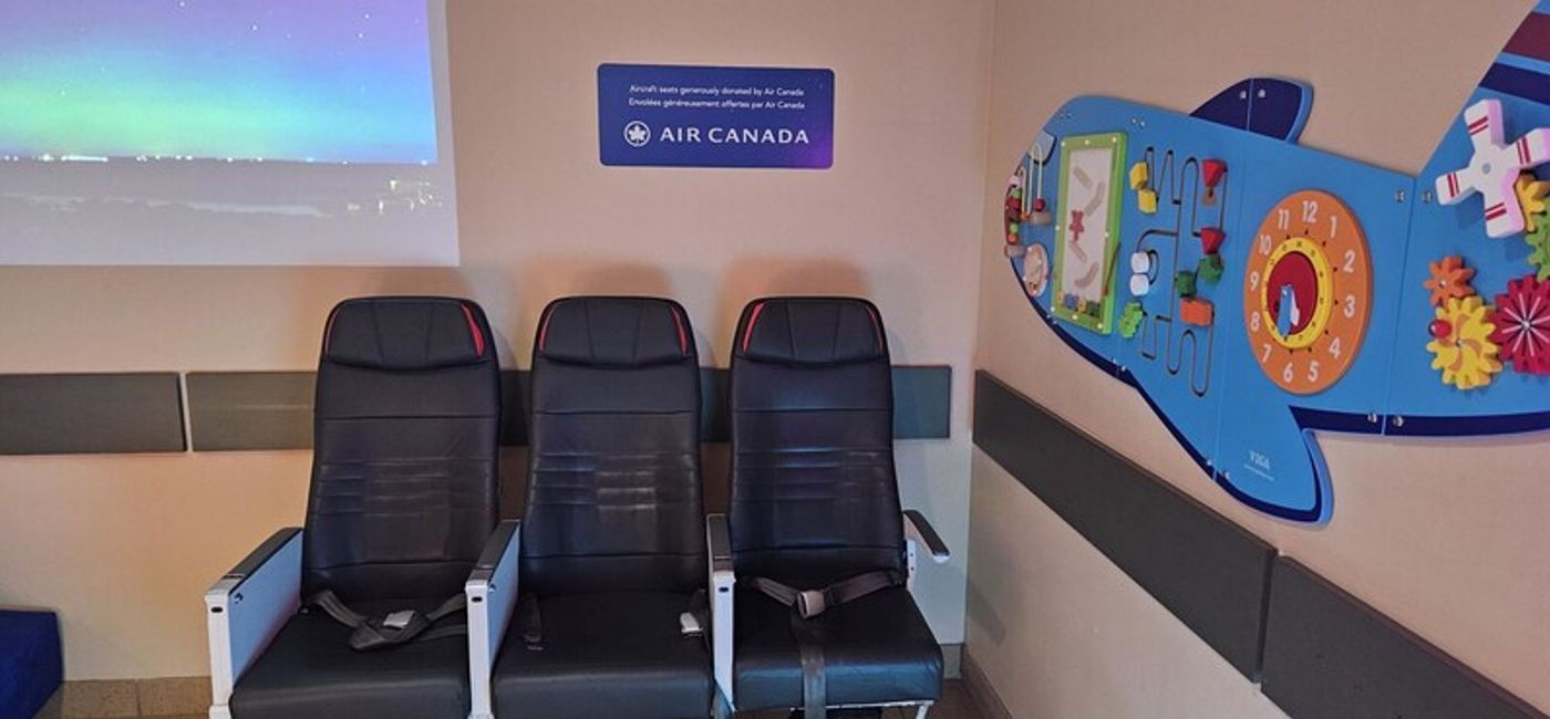 Image: Air Canada donated seats to YEG's new sensory room (Photo Credit: Air Canada)