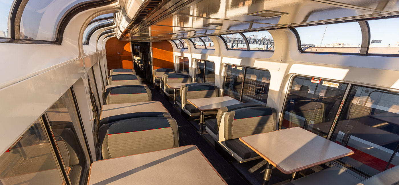 Image: Superliner lounge on Amtrak Auto Train. (Photo Credit: Amtrak Media)