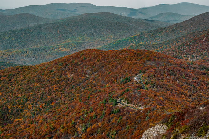 Skyline Drive in Virginia's Shenandoah National Park