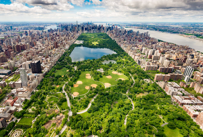 Aerial view of Central Park in New York City Aerial view of Central Park in New York City
