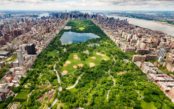 Aerial view of Central Park in New York City