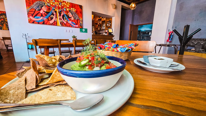 Guacamole at the Las Quince Letras restaurant