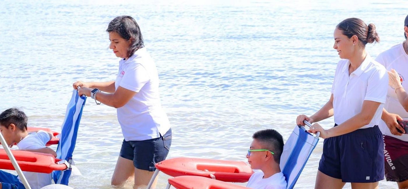 Image: Accessible beach in Cancun. (Photo Credit: Quintana Roo Tourism Promotion Council)