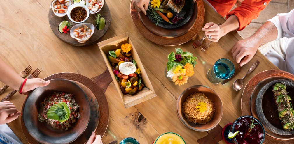 A delicious dinner in Los Cabos, Mexico