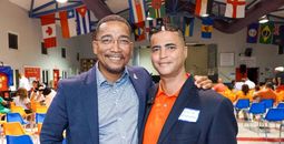 Kenneth Bryan and Ellio Solomon Cayman Islands officials.