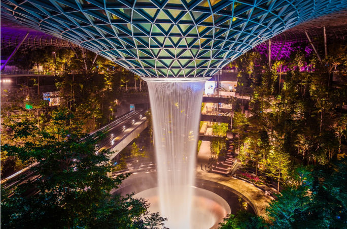 Jewel Changi Airport Jewel Changi Airport, waterfall, airport