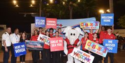 Carnival Cruise Line fun-terns welcome guests aboard