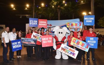 Carnival Cruise Line fun-terns welcome guests aboard