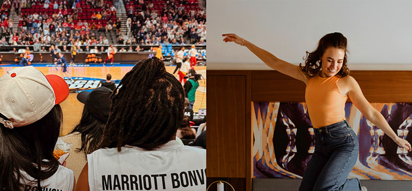 Image: Marriott Bonvoy's ‘Points for Points’ will reward fans this NCAA basketball season. (Photo Credit: Marriott International)