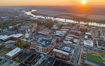 Aerial view of Clarksville, Tennessee