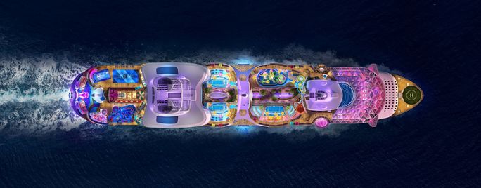 Rendering of the Utopia of the Seas. Royal Caribbean, Utopia of the Seas, Oasis Class