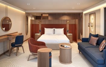 A rendering of a stateroom on AmaRudi