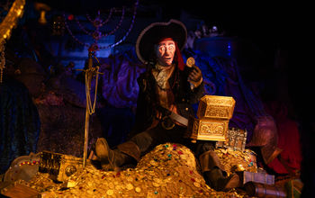 Disneyland's updated audio-animatronic pirate figure uses new Hybrid Front Projection technology.