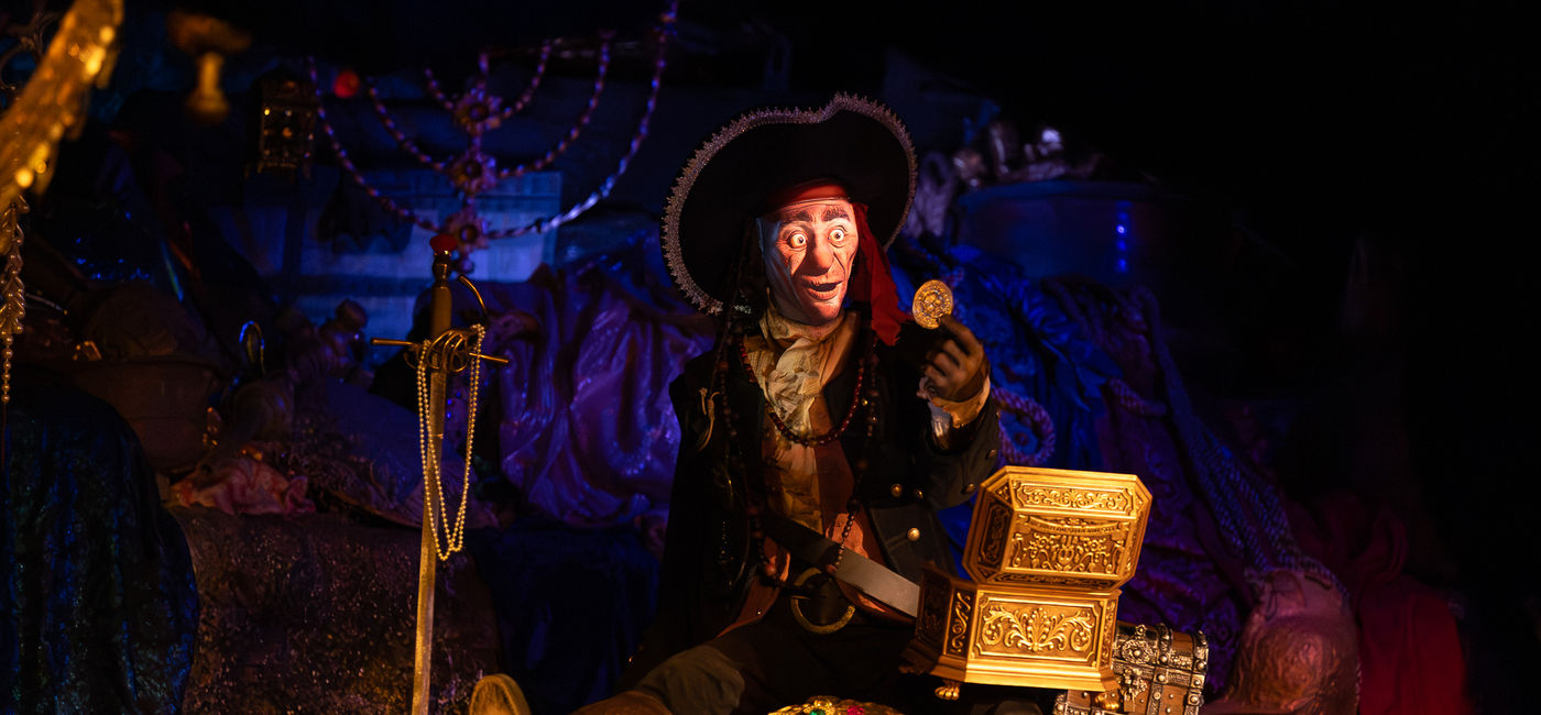 Image: Disneyland's updated audio-animatronic pirate figure uses new Hybrid Front Projection technology. (Photo Credit: Disneyland Resort/Christian Thompson)