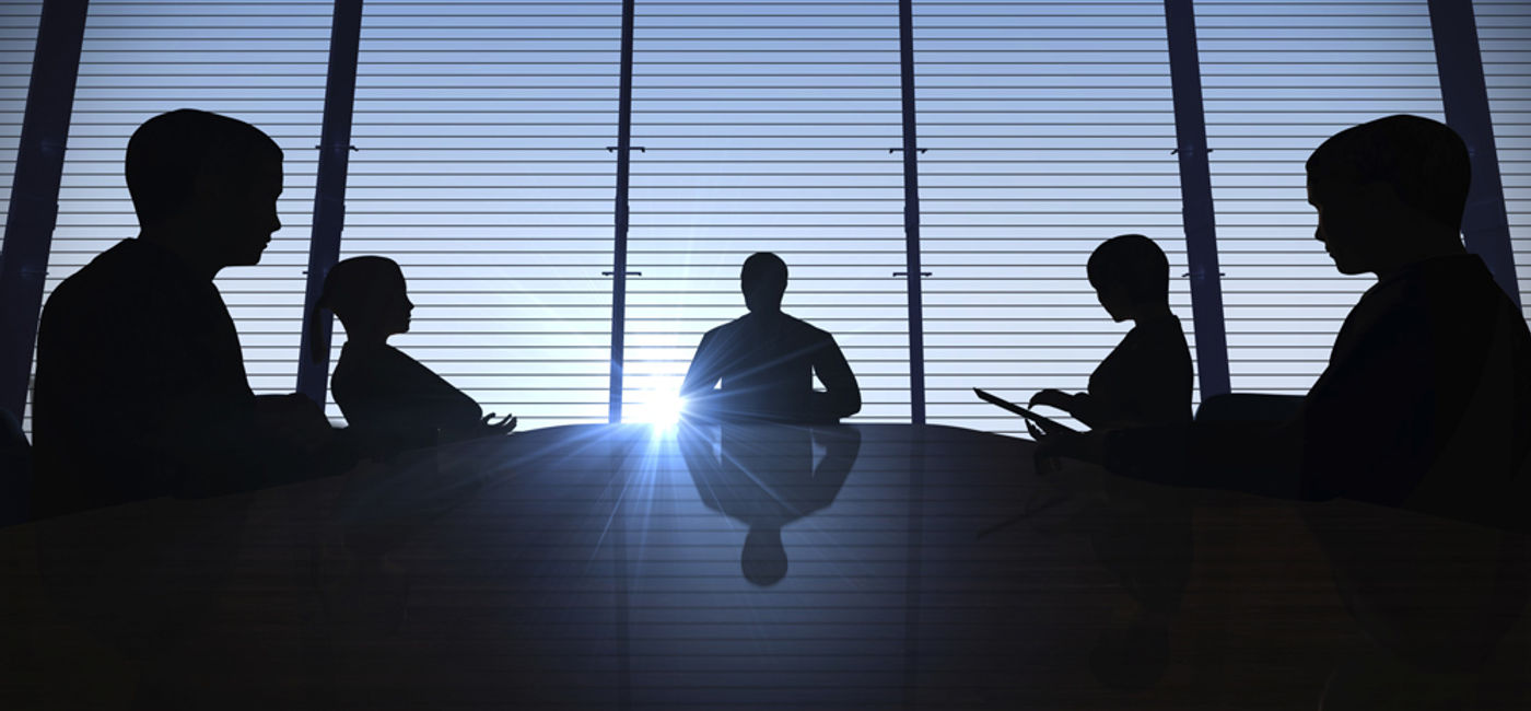 Image: PHOTO: Meeting in silhouette. (photo courtesy of Thinkstock)