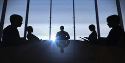 Meeting in silhouette