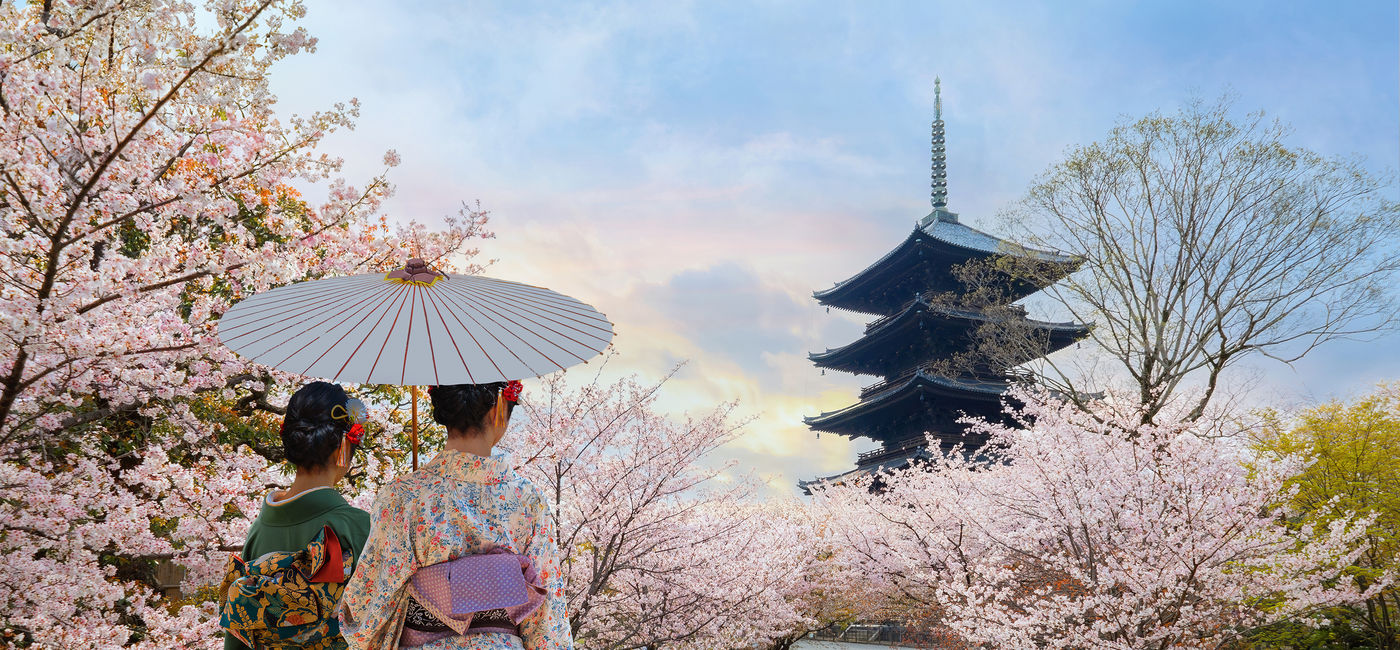 Image: Toji Temple in Kyoto, Japan during sakura season. (Photo Credit: Adobe Stock/coward_lion)