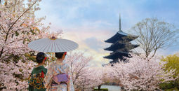 Toji Temple in Kyoto, Japan during sakura season.