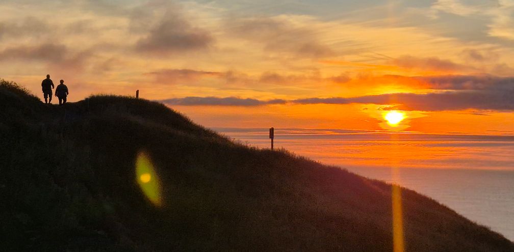 The first rays of sunlight touch North American soil at Cape Spear.