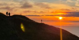 The first rays of sunlight touch North American soil at Cape Spear.