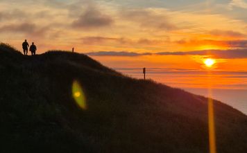 The first rays of sunlight touch North American soil at Cape Spear.