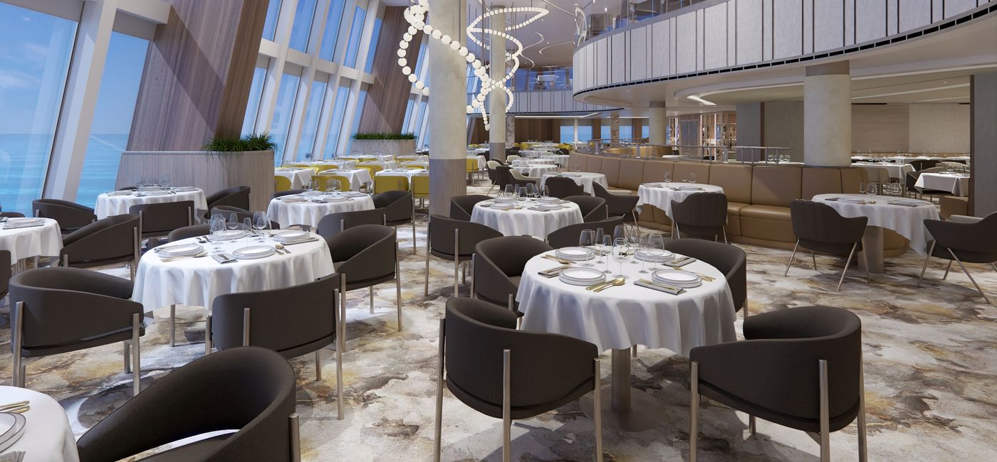 Image: Rendering of the new three-story Horizons Dining Room onboard the Sun Princess. (photo via Princess Cruises) (Photo Credit: (photo via Princess Cruises))