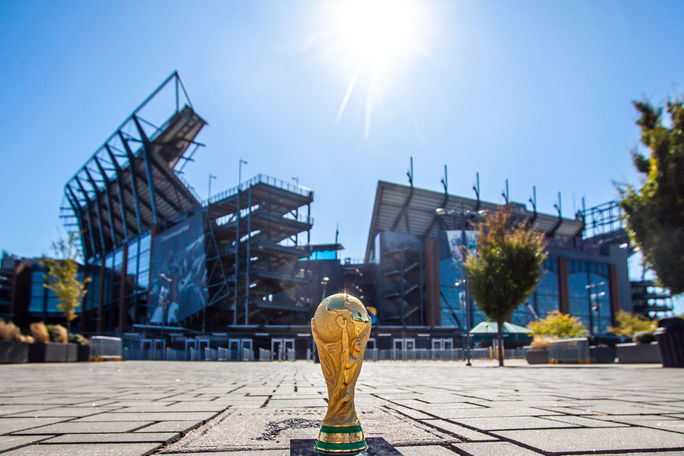 World Cup trophy outside of Lincoln Financial Field in Philadelphia World Cup trophy outside of Lincoln Financial Field in Philadelphia