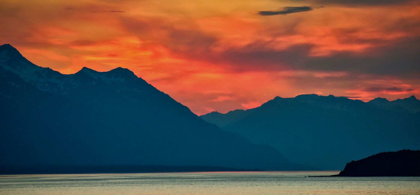 Image: Sunset in Juneau, Alaska's Auk Bay. (Photo Credit: Bruce Parkinson)