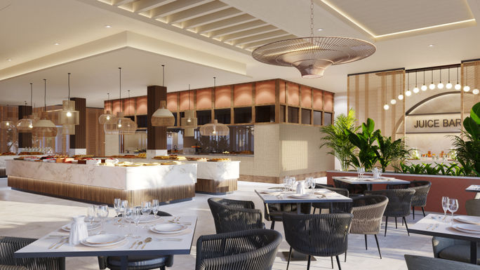 The Nest restaurant, exclusive to Family Selection guests at Grand Palladium Kantenah. The Nest restaurant, exclusive to Family Selection guests at Grand Palladium Kantenah.