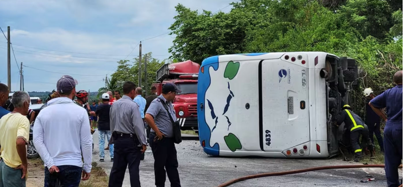 Image: Accident d'autocar à Cuba (photo Facebook)