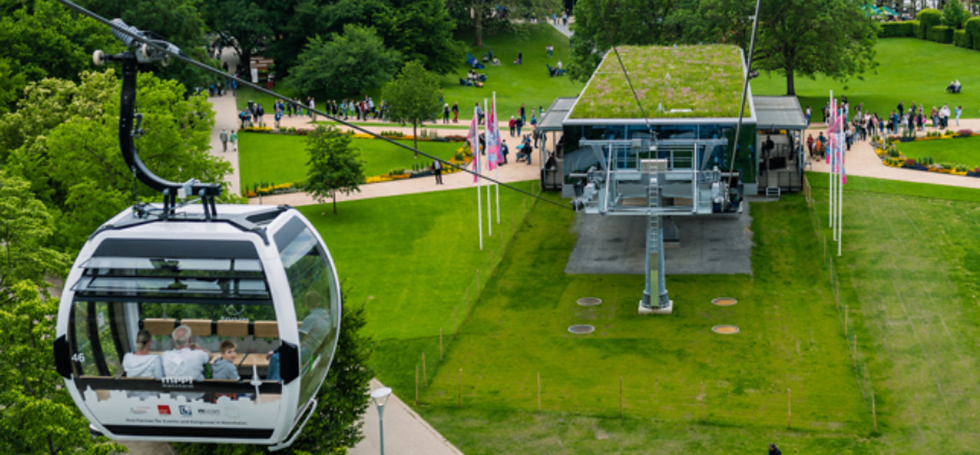 Image: Wasaga Beach is exploring building a tramway like the BUGA Mannheim in Mannheim, Germany, pictured here. (Photo Credit: Doppelmayr)