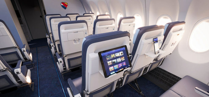 Southwest Airlines, airplane seats, aircraft interiors